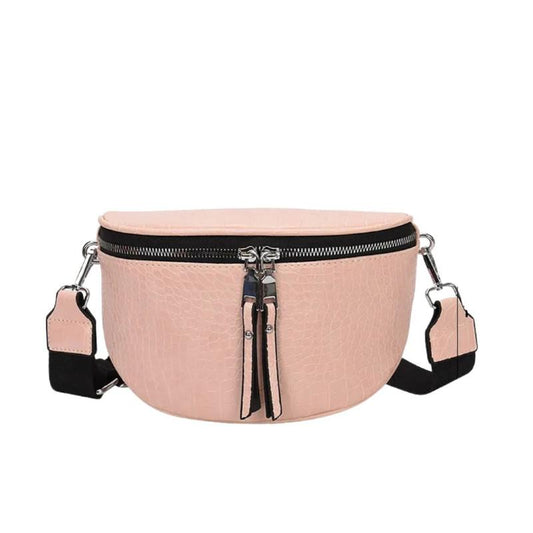 Sac Banane Femme Effet Peau de Crocodile sur fond blanc
