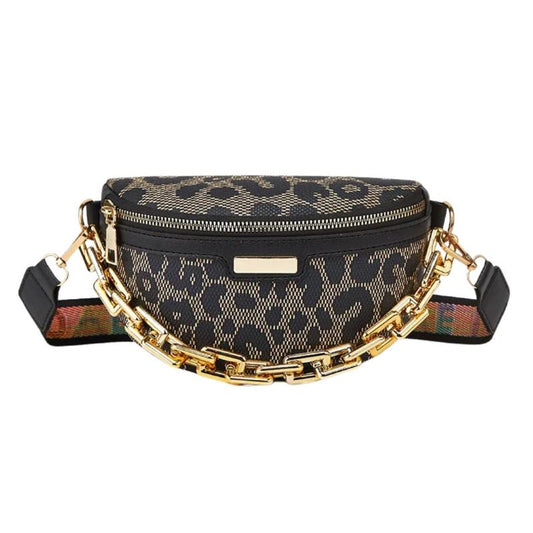 Sac Banane Femme Motifs Léopard sur fond blanc