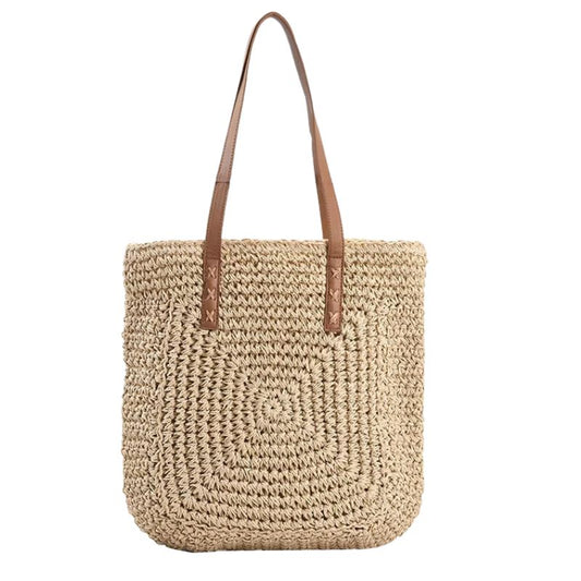 Sac Cabas Style Bohème Moderne, de couleur beige et sur fond blanc.