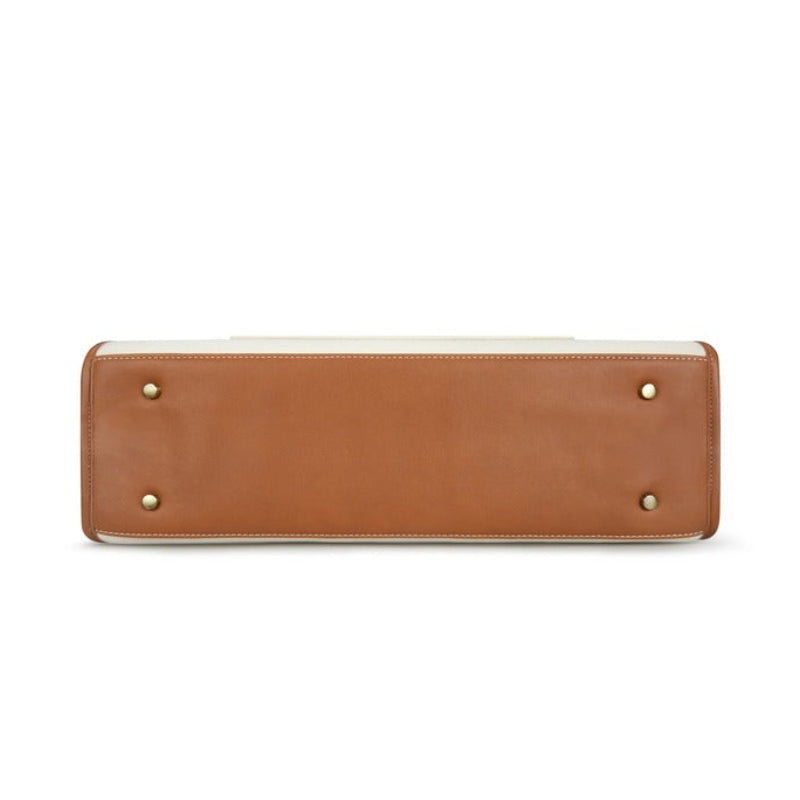 Sac de Cours Femme Ordinateur Portable 15,6 Pouces - vue du dessous avec fond en cuir renforcé