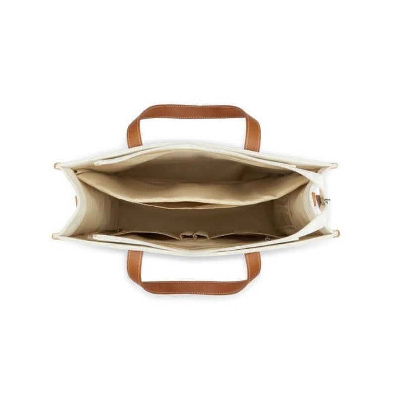Sac de Cours Femme Ordinateur Portable 15,6 Pouces - vue de l'intérieur vide montrant les compartiments