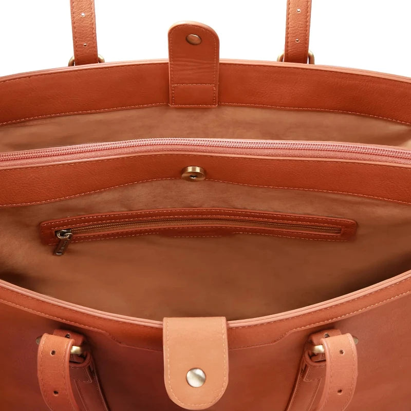 Sac de Cours à Main camel - intérieur et compartiments