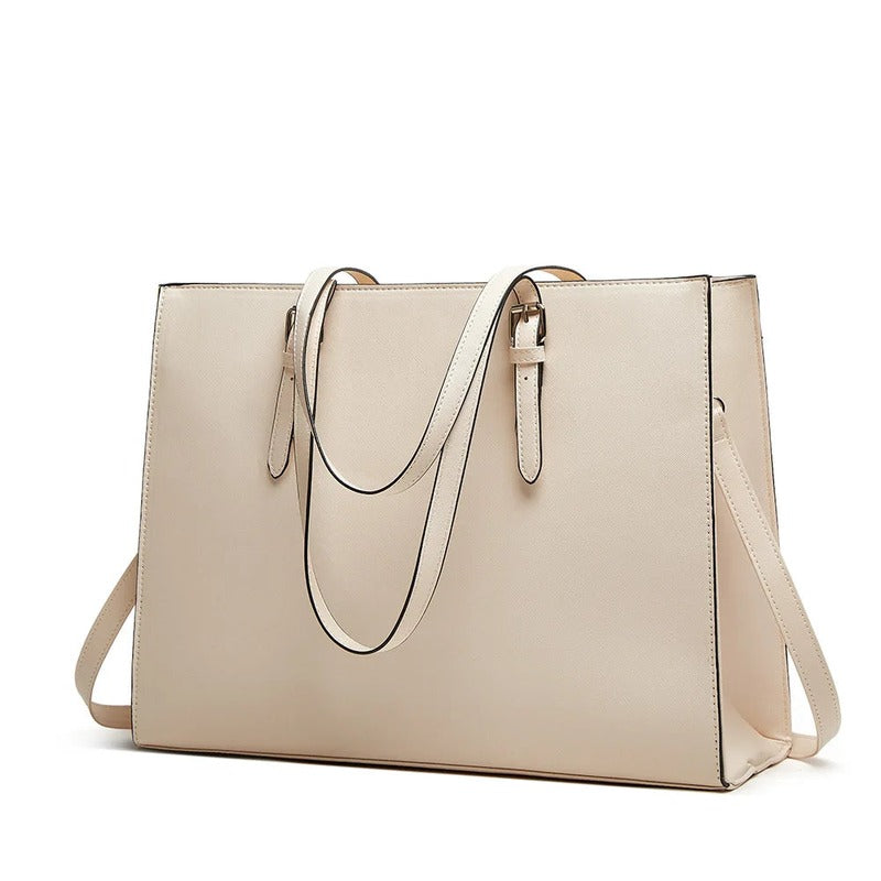 Sac de Cours Etudiante beige - vue de côté - Beige