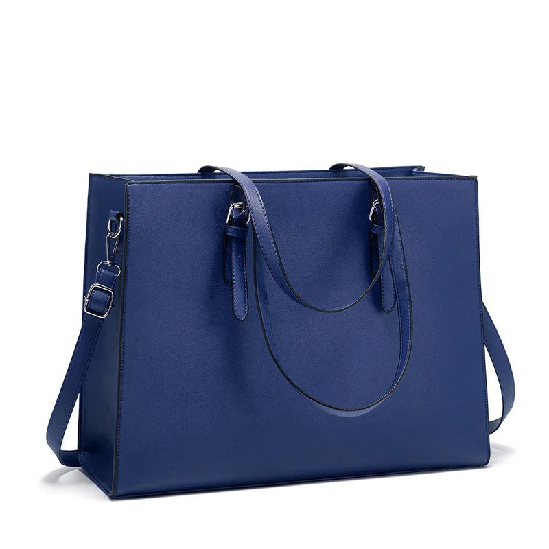 Sac de Cours Etudiante bleu marine - vue de côté - Bleu