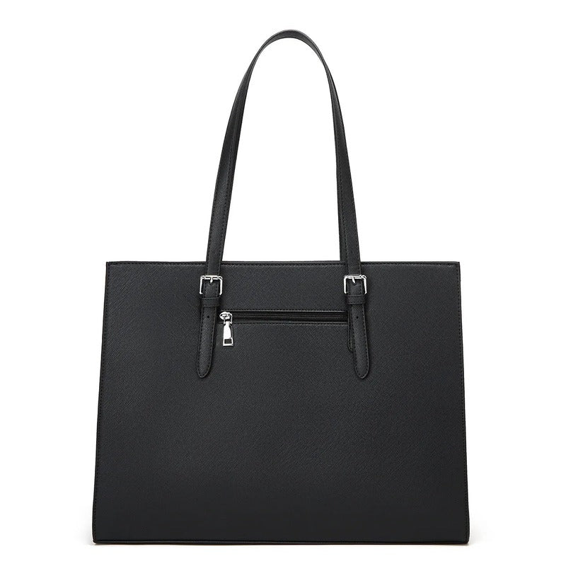 Sac de Cours Etudiante noir - détail poche zippée - Camel - Beige - Bleu - Noir