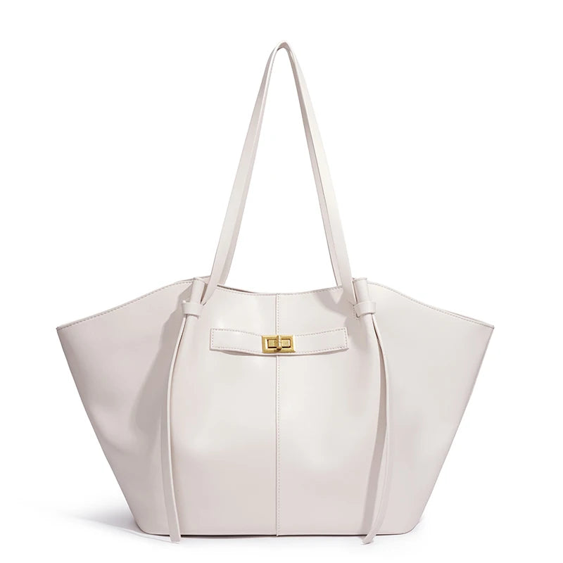 Sac de Cours Femme Grande Capacité blanc, vue de face - Blanc