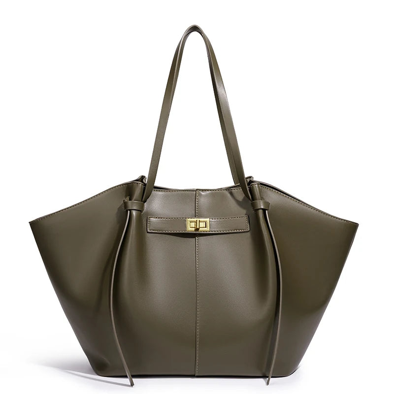 Sac de Cours Femme Grande Capacité vert kaki, vue de face - Vert Kaki