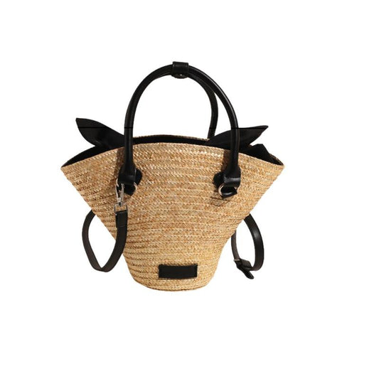 Sac Estival en Osier de Grande Capacité sur fond blanc