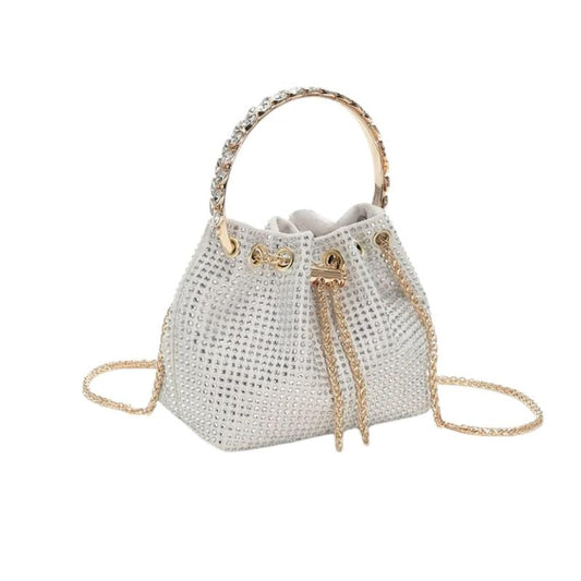 Sac Femme Bourse Luxueux à Strass sur fond blanc
