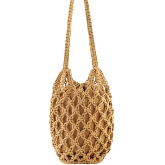 Sac Femme Seau Design de Filet sur fond blanc