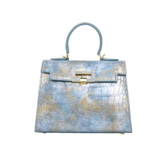 Sac Luxueux au Design Crocodile Abstrait sur fond blanc