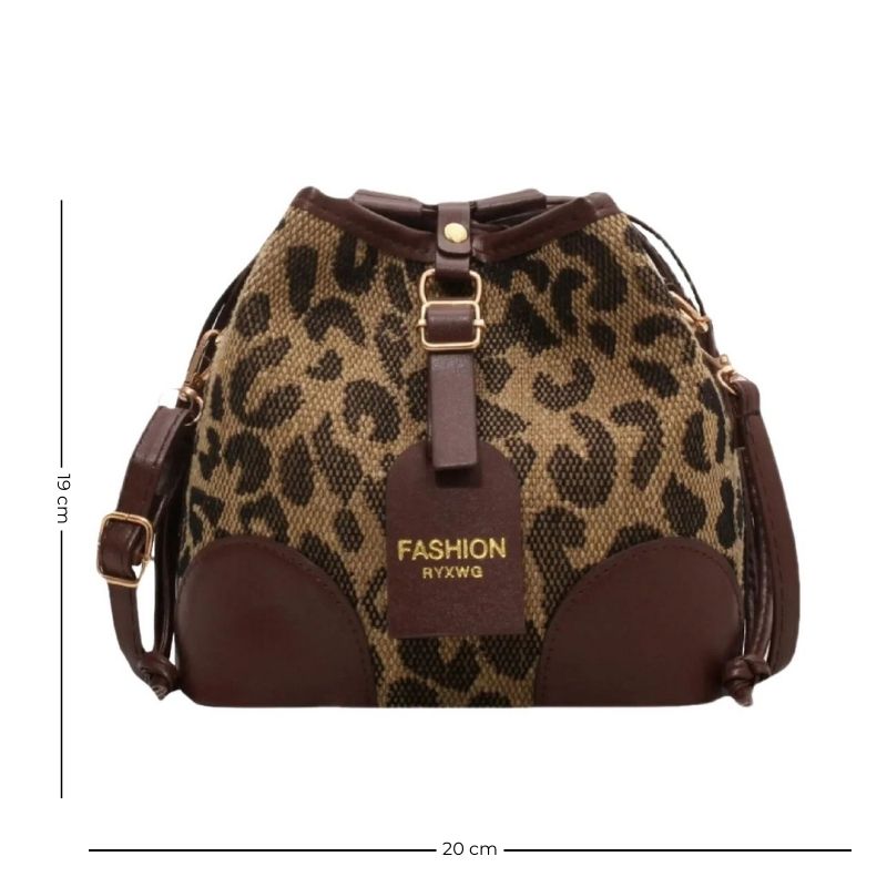 Sac à Main Fourre Tout à Motif Léopard sur fond blanc