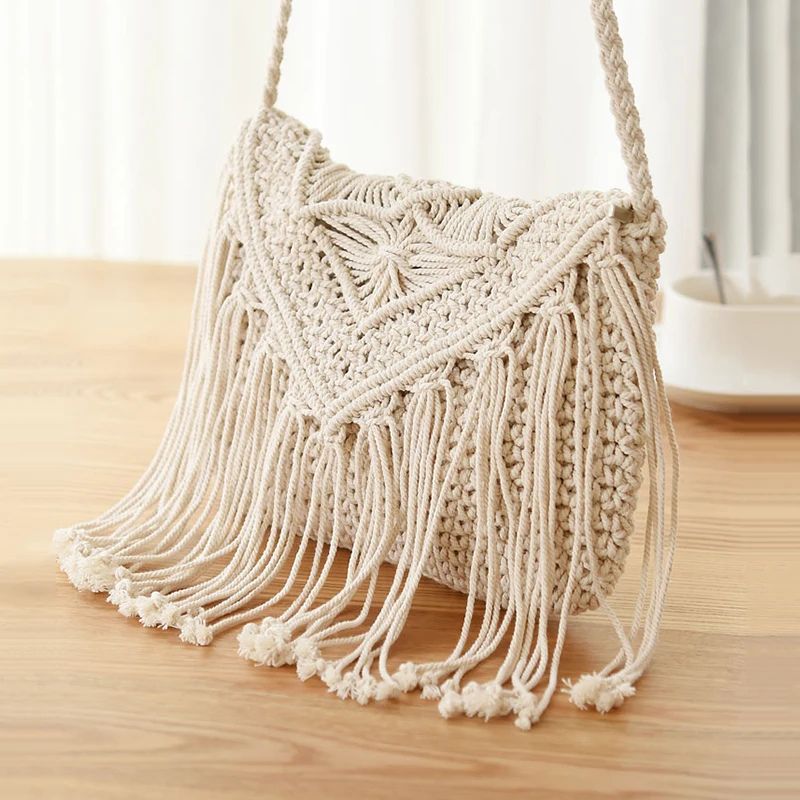 Sac à Main Vintage en Coton Tissé