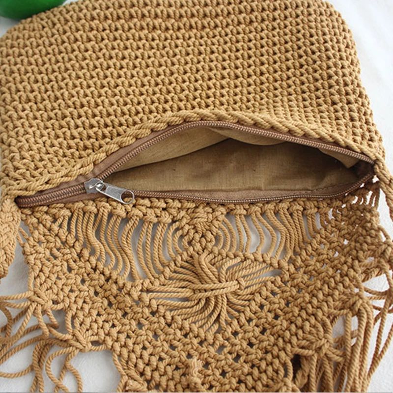 Sac à Main Vintage en Coton Tissé