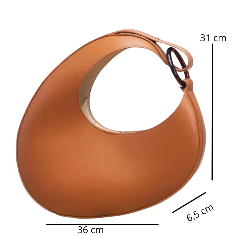 Sac Porté Épaule Chic et Sophistiqué, avec les dimensions détaillées.