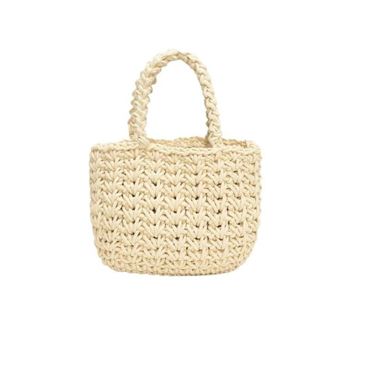 Sac à Main Panier pour Plage sur fond blanc