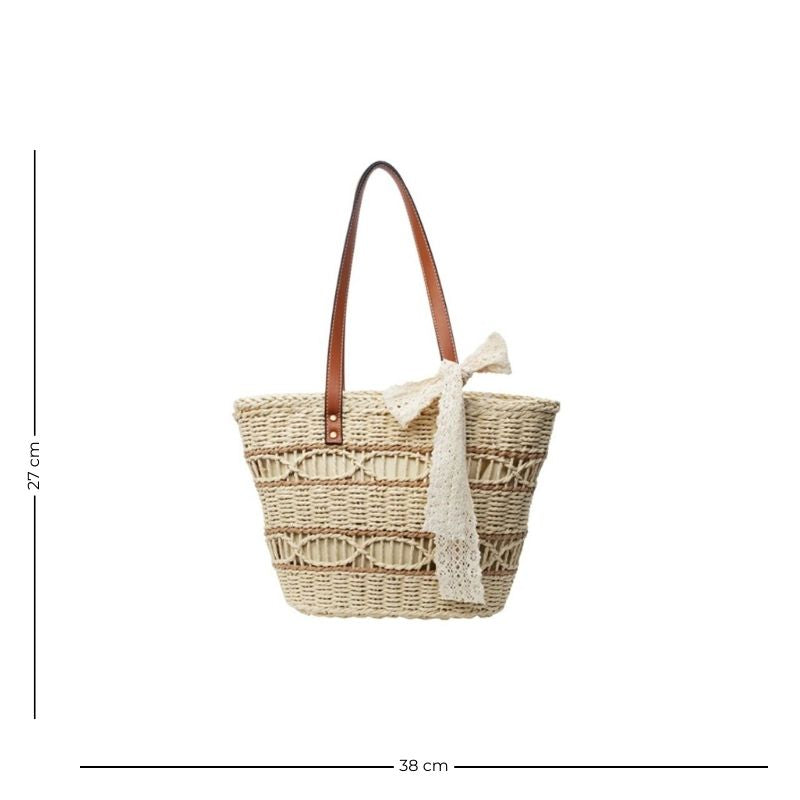 Sac à Main Panier de Style Vintage sur fond blanc