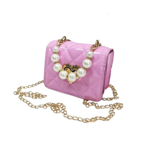 Sac Pour Petite Fille Brillant à Perles sur fond blanc