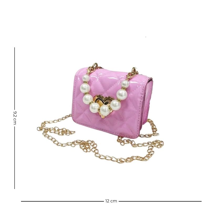 Sac Pour Petite Fille Brillant à Perles sur fond blanc